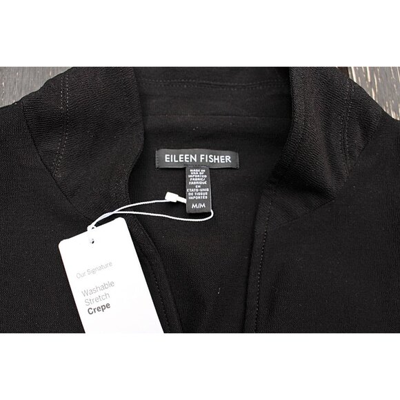 New w/Tags - Eileen Fisher Stretch Crepe Stand Collar Jacket, Blazer Med - Picture 4 of 12